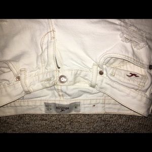 White Hollister bootcut jeans